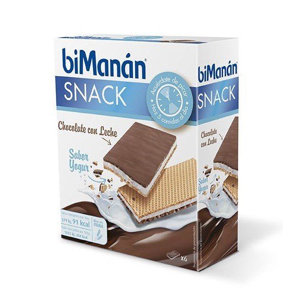 bimanan snack yogur chocolate 6 unds
