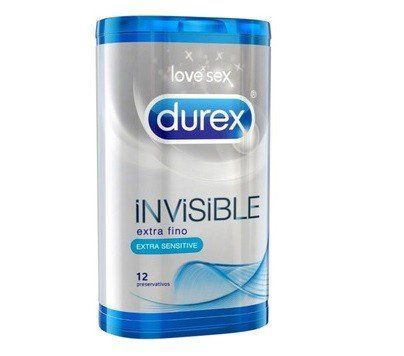 Durex Invisible Extrafino Sensitivo 12 unidades