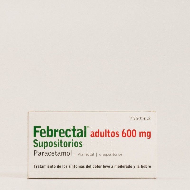 febrectal adultos 600mg supositorios
