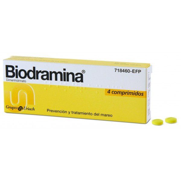 biodramina 4 comprimidos 50 mg