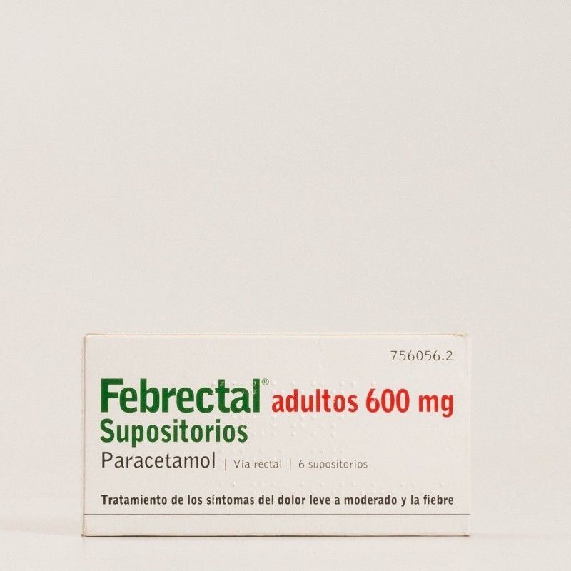 febrectal adultos 600mg supositorios