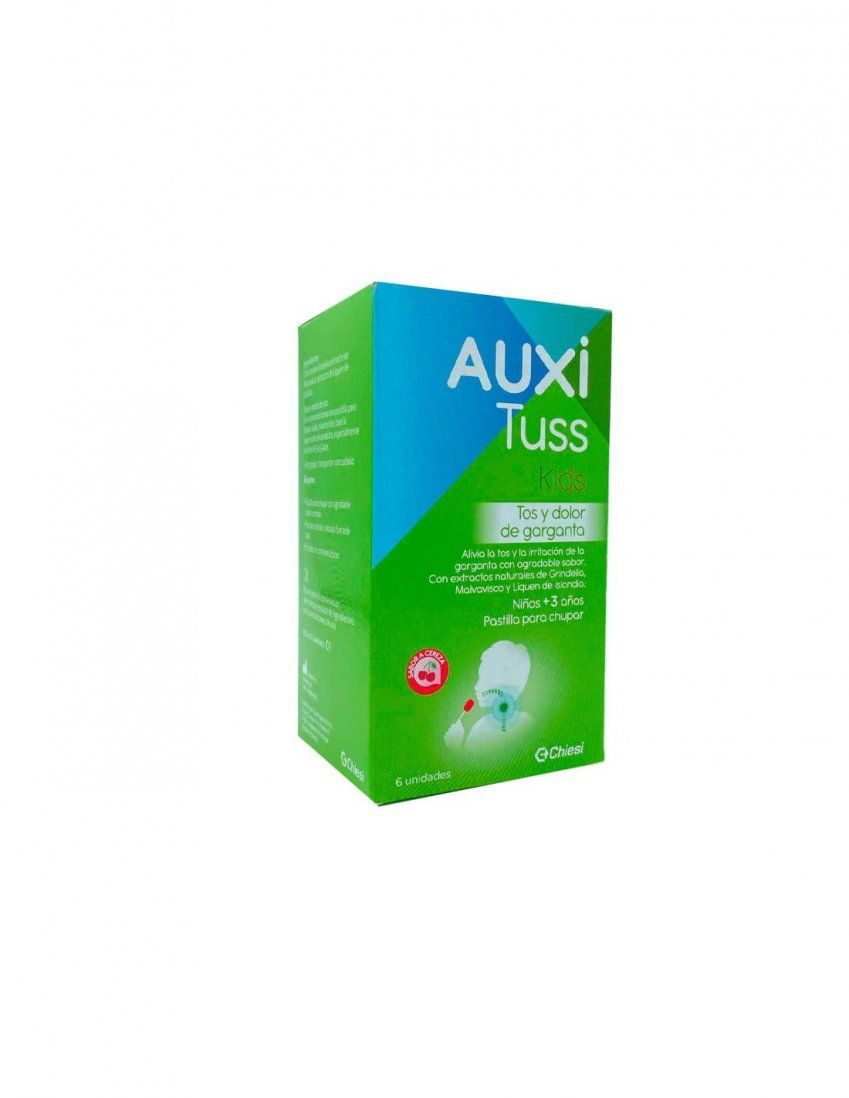 auxituss kids pastillas para chupar sabor cereza 6 uds