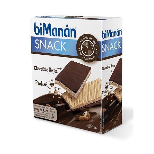 bimanan snack chocolate negro praline 6 unds