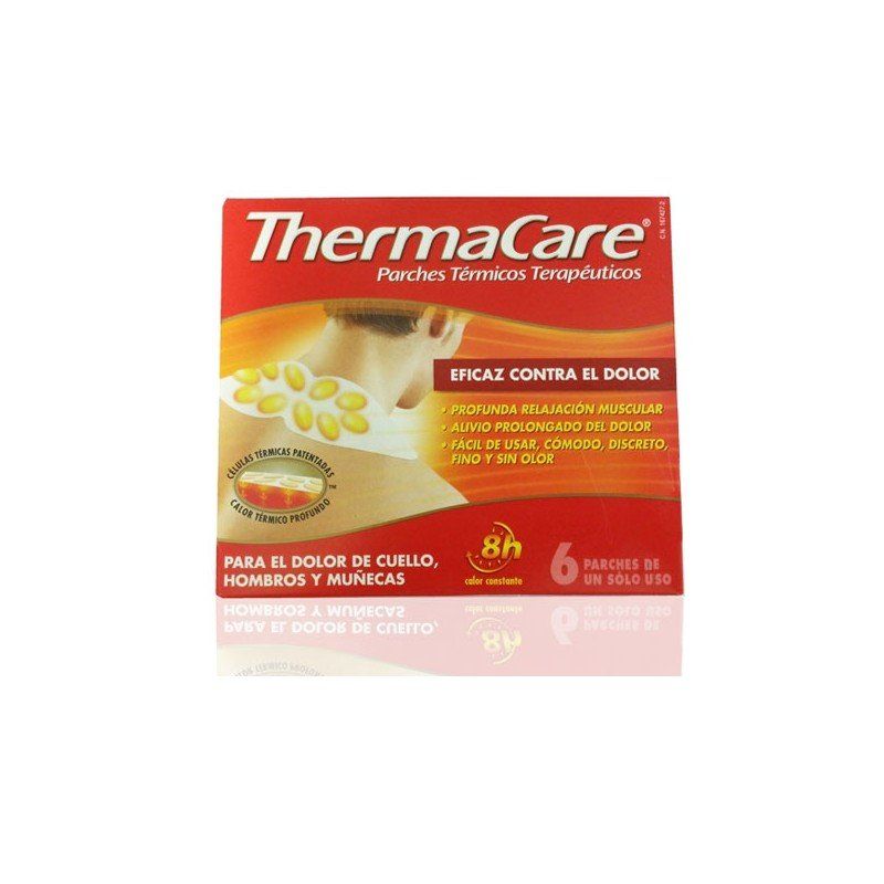 thermacare cuello hombros y munecas parches termicos 6 parches