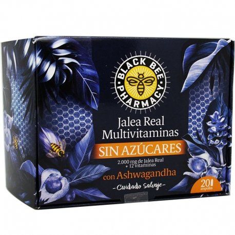 black bee jalea real multivitaminas sin azucar 20 ampollas