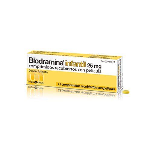 biodramina infantil 25mg 12 comprimidos