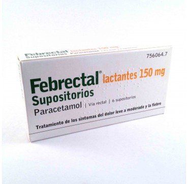 febrectal lactantes 150 mg 6 supositorios