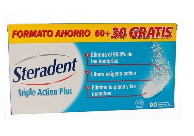 steradent triple accion 60 30 tabletas