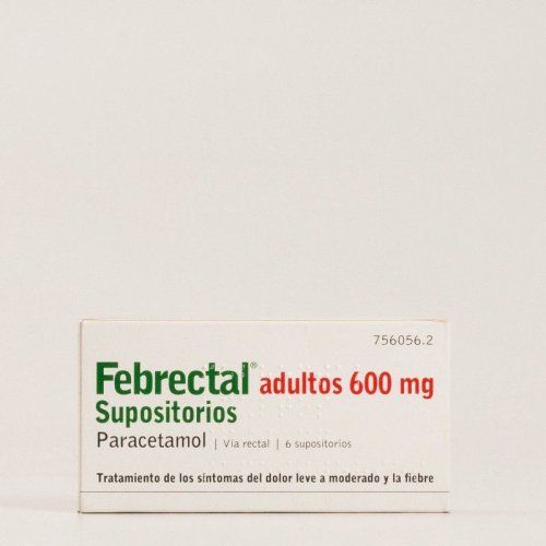 febrectal adultos 600mg supositorios