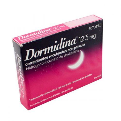 dormidina doxilamina 12 5mg 14 comprimidos recubiertos pelicula