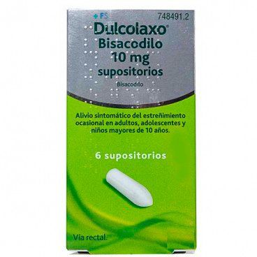 dulcolaxo bisacodilo 10mg 6 supositorios  0