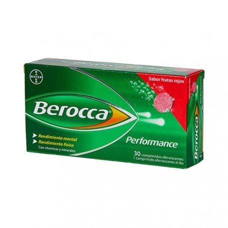 berocca performance sabor frutos rojos 30 comprimidos efervescentes