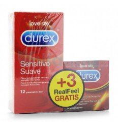 durex sensitivo suave 12u 3u durex real feel preservativos